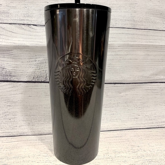 black glitter gradient starbucks cup